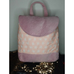 Sac à dos rose velours