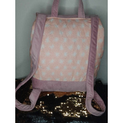Sac à dos rose velours