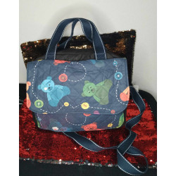 Sac à langer Oursons bleu