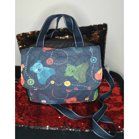 Sac à langer Oursons bleu