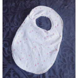 Bavette thème étoiles rose
