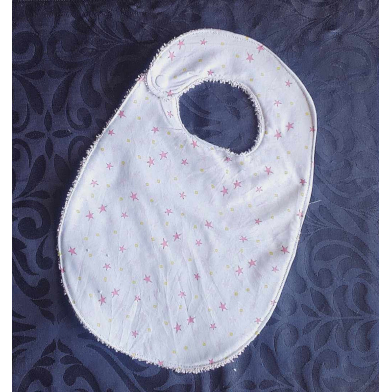 Bavette thème étoiles rose Bavette thème étoiles rose