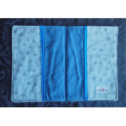 Protège carnet étoile bleu