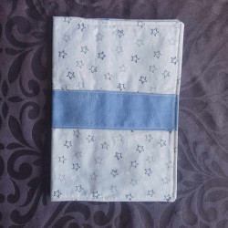 Protège carnet étoile bleu