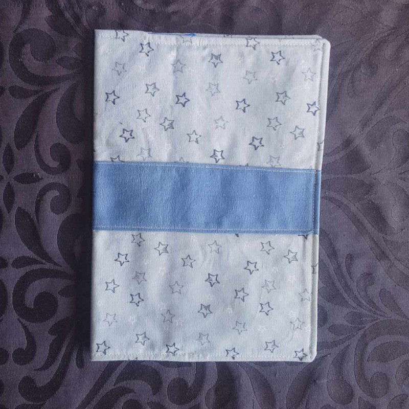 Protège carnet étoile bleu Protège carnet étoile bleu