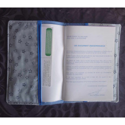 Protège carnet étoile bleu