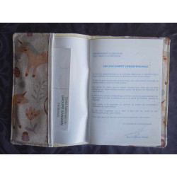 Protège carnet licorne