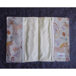 Protège carnet licorne
