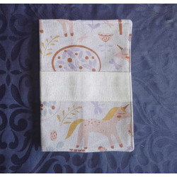 Protège carnet licorne