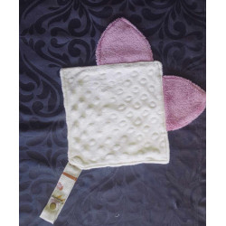 Doudou plat thème licorne