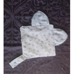 Doudou plat étoiles bleu