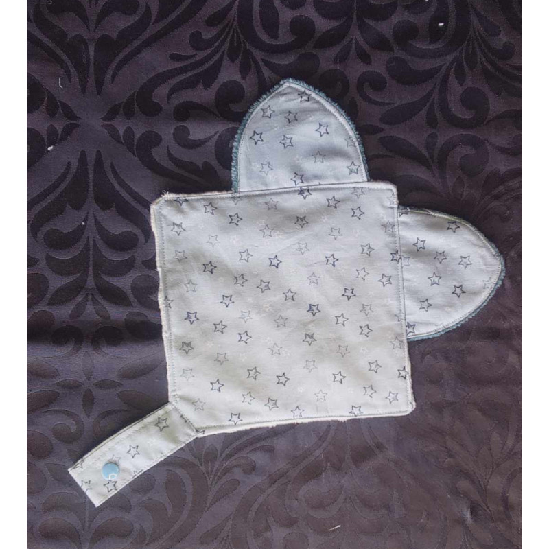 Doudou plat étoiles bleu Doudou plat étoiles bleu