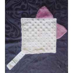Doudou plat étoiles rose