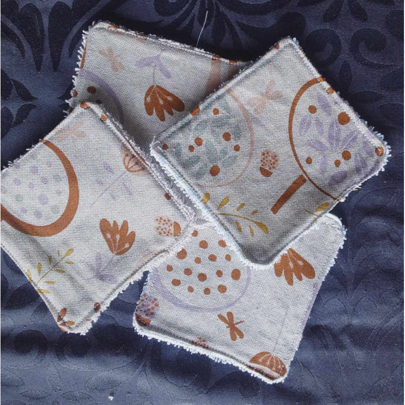 Lot de 4 lingettes lavable Licorne Lot de 4 lingettes lavable Licorne