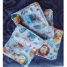 Lot de 4 lingettes lavable Savane 3d