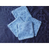 Lot de 4 lingettes lavable étoiles bleu