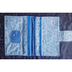 Pochette nomade étoiles bleu