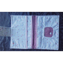 Pochette nomade étoiles rose