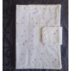 Pochette nomade étoiles rose