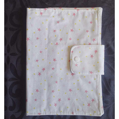 Pochette nomade étoiles rose