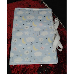 Pochette nomade nuages bleu