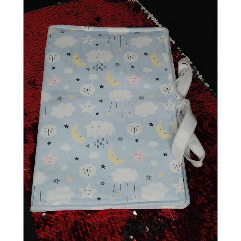 Pochette nomade nuages bleu Pochette nomade nuages bleu