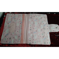 Pochette nomade nuages rose
