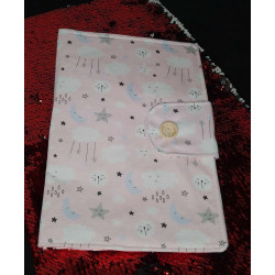 Pochette nomade nuages rose