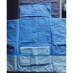 Tapis à langer pochette étoiles bleu