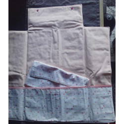 Tapis à langer pochette étoiles rose