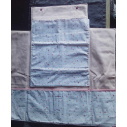 Tapis à langer pochette étoiles rose