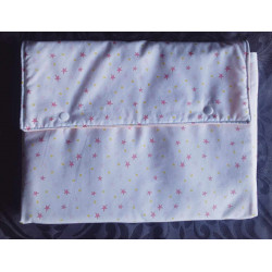 Tapis à langer pochette étoiles rose