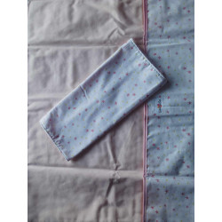 Tapis à langer pochette étoiles rose