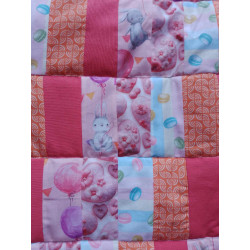 Couverture Patchwork bébé lapin gourmand