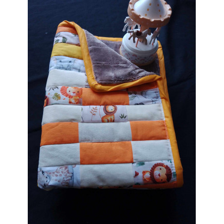 Couverture Patchwork bébé Savane