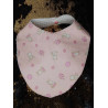 Bavoir bandana oursons rose