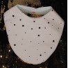 Bavoir bandana rose et noir