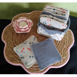 Panières avec lingettes lavable 1
