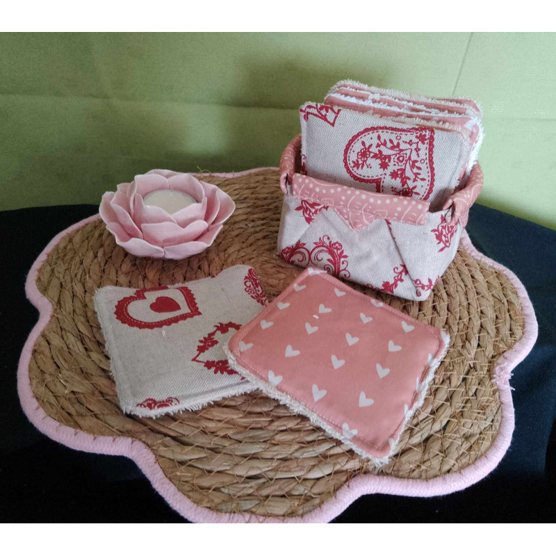 Panières avec lingettes lavable 2 Panières avec lingettes lavable 2