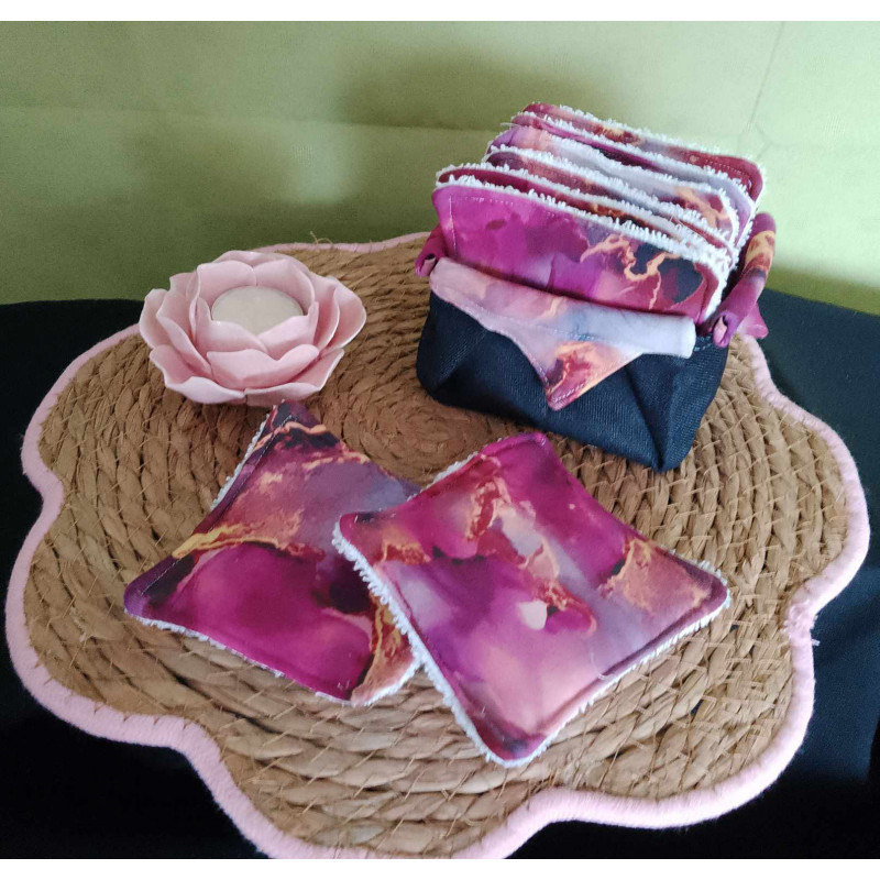 Panières avec lingettes lavable 4 Panières avec lingettes lavable 4