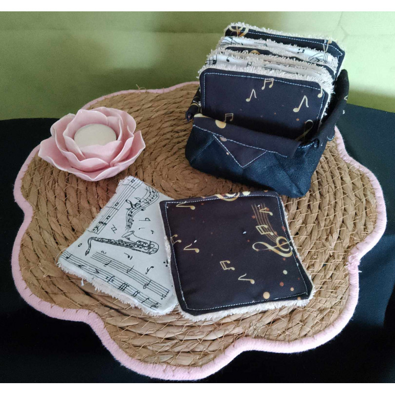 Panières avec lingettes lavable 5 Panières avec lingettes lavable 5