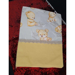 Protège carnet Ourson velours
