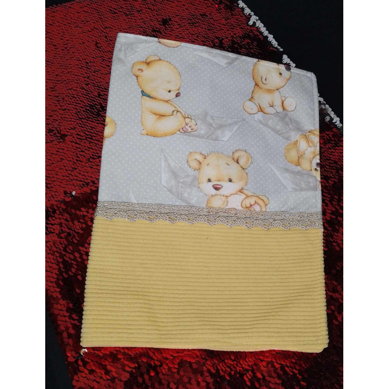 Protège carnet Ourson velours Protège carnet Ourson velours