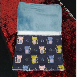Protège carnet Oursons bleu