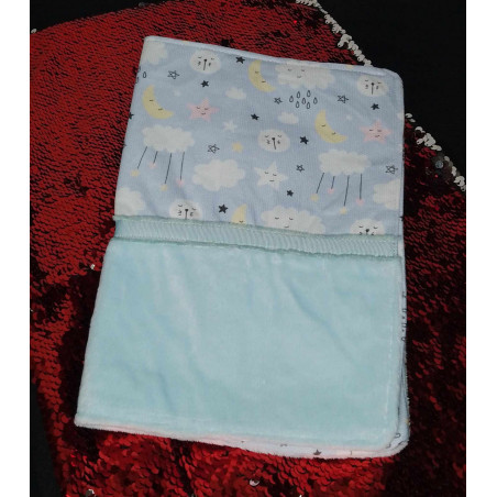 Protège carnet Bleu nuage
