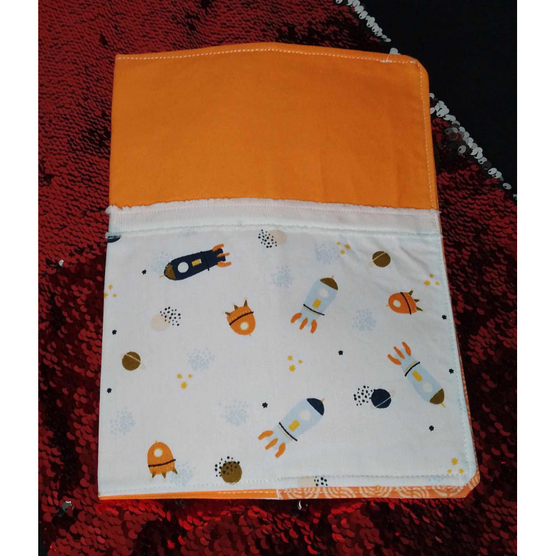 Protège carnet fusé orange Protège carnet fusé orange