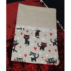 Protège carnet Chat love