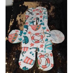 Doudou motif marin