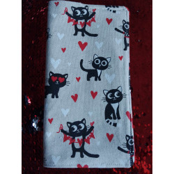 Protège livret famille chat love