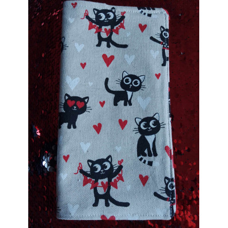 Protège livret famille chat love